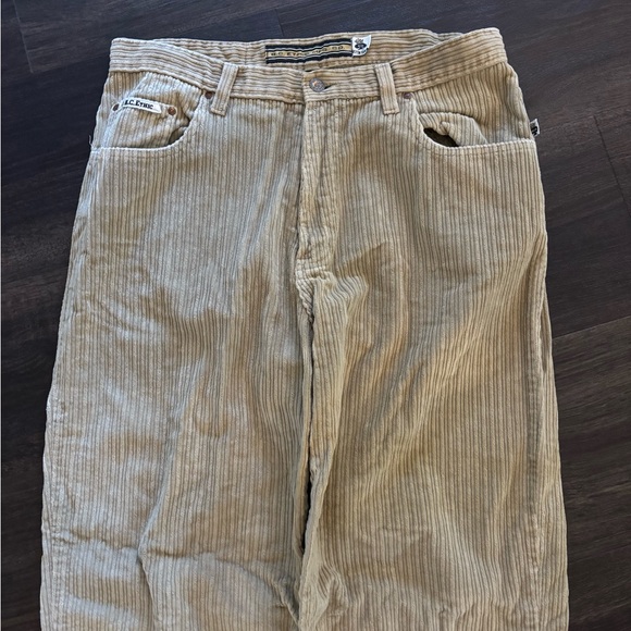 Vintage BC Ethic Pants Men 34 Tan Corduroy EZ Fit VTG Y2K SURF GRUNGE EMO - Picture 2 of 6